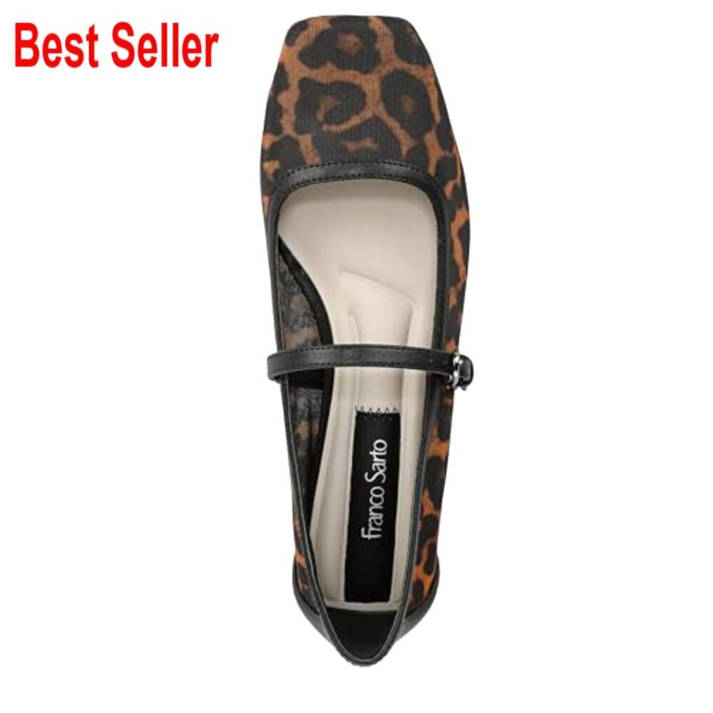 Leather Platform Sandals with Ankle Strap Adjustable Buckle Closure - Picture 5 of 7